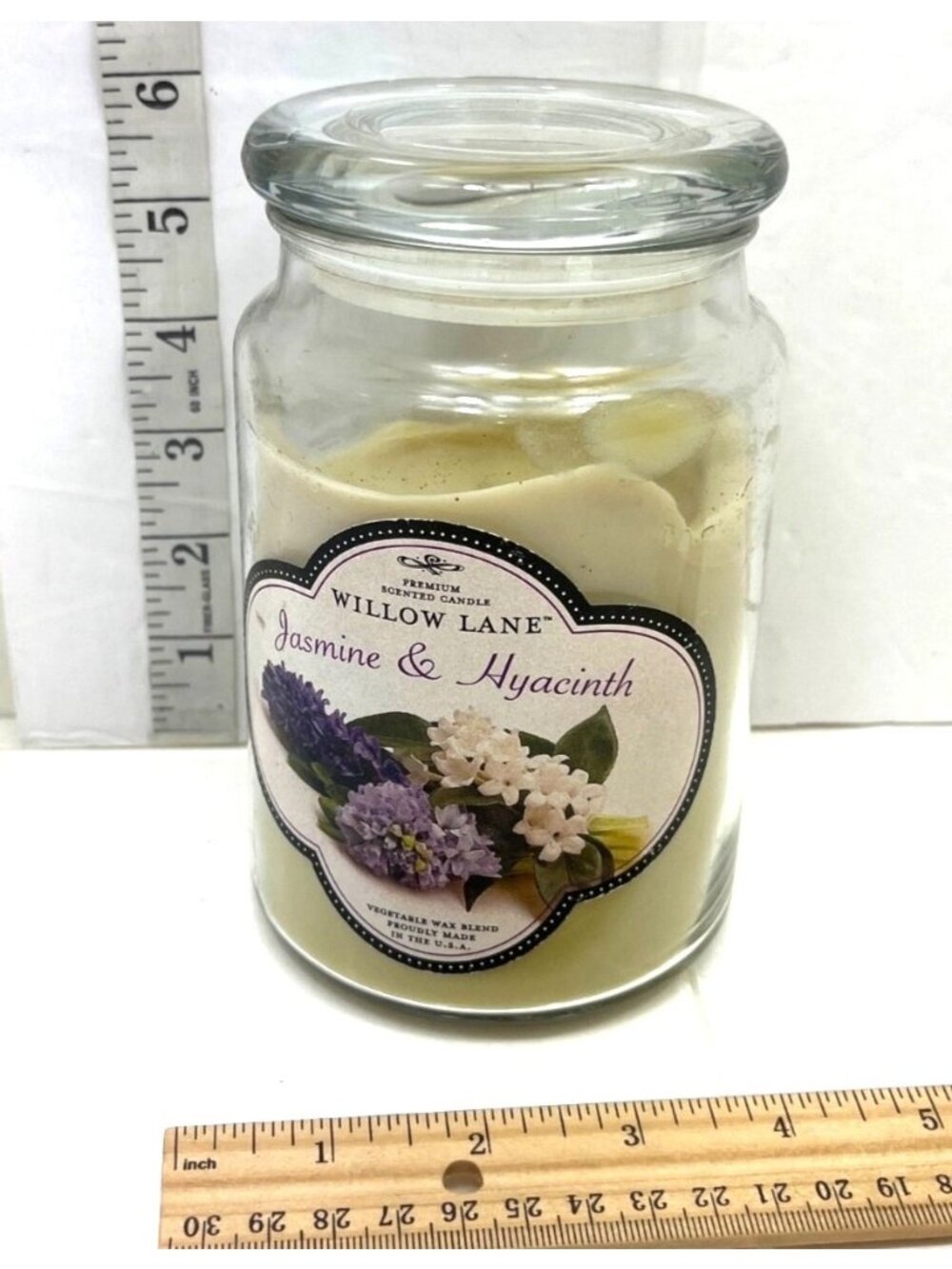 Willow Lane Jasmine & Hyacinth Premium Scented Candle 22 Oz Glass Jar
